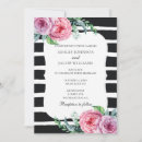 Search for black and white striped wedding invitations Modern