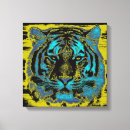 Search for black white tiger canvas prints Cat