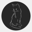 Search for black cat sitting stickers Feline