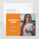 Search for orange and white graduation invitations Class of 2024