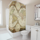 Search for world map shower curtains Old world maps