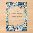 Search for blue 90th birthday invitations Botanical