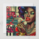 Recherche de jolie femme vœux cartes Rétro