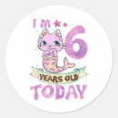 Search for 6th birthday stickers 6 years old