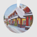 Search for street in the snow ornaments Houses