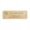 Search for cancer return address labels Zodiac