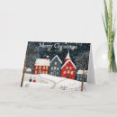 Search for winter scene christmas cards Village