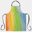 Search for watercolor painting aprons Rainbow