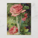 Search for vintage rose illustration postcards Antique