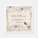 Search for white butterfly napkins Wildflower
