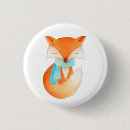 Recherche de renard blanc badges Aquarelle