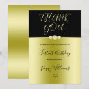 Search for 40th birthday thank you cards Black and gold