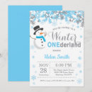 Search for snowman birthday invitations Winter onederland