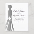 Search for dress bridal shower invitations Silver