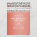 Search for peach and silver invitations Modern