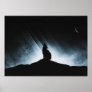 Search for wolf howling at moon posters Abstract
