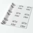 Search for add your name wrapping paper Text
