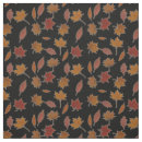 Search for fall leaves fabric Black