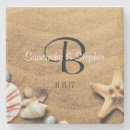Search for beach wedding coasters Monogrammed