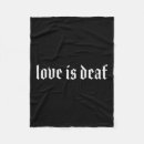 Search for american sign language blankets I love you