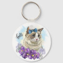 Search for drawing of a cat keychains Animal