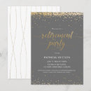 Search for retirement celebration invitations Gold