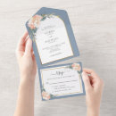 Search for dusty blue and peach wedding invitations Gold