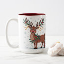 Search for gold reindeer mugs Rudolph