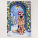 Search for german shepherd puzzles Christmas dog