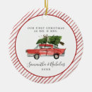 Search for first car ornaments Our first christmas