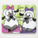 Recherche de moutons noirs tapis souris Illustration