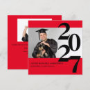 Search for masculine graduation invitations Red