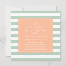 Search for peach and mint invitations Stripes