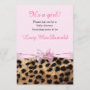 Search for cheetah baby shower invitations Pink