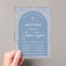 Search for floral christening invitations Boy baptism