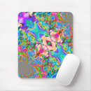 Recherche de fleur mandala tapis souris Bleu