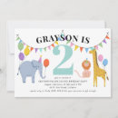 Search for kids safari birthday invitations Elephant
