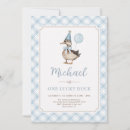 Search for duck 1st birthday invitations One lucky duck
