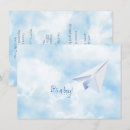 Recherche de papier avion invitations Bleu