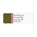 Search for red gold return address labels Yellow