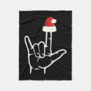 Search for sign language blankets Santa claus