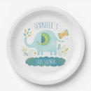 Search for elephant plates Boy baby shower