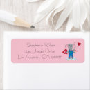 Search for pink heart return address labels Girly