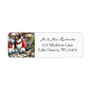 Search for cute santa claus return address labels Vintage
