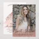 Search for rose gold glitter invitations Girly