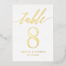 Search for gold table cards Elegant table numbers