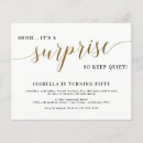 Search for 50th surprise invitations Black and gold