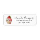 Search for cupcake return address labels Strawberry