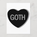 Search for goth heart postcards Black