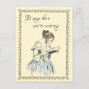 Recherche de femme lisant cartes postales Pour tous